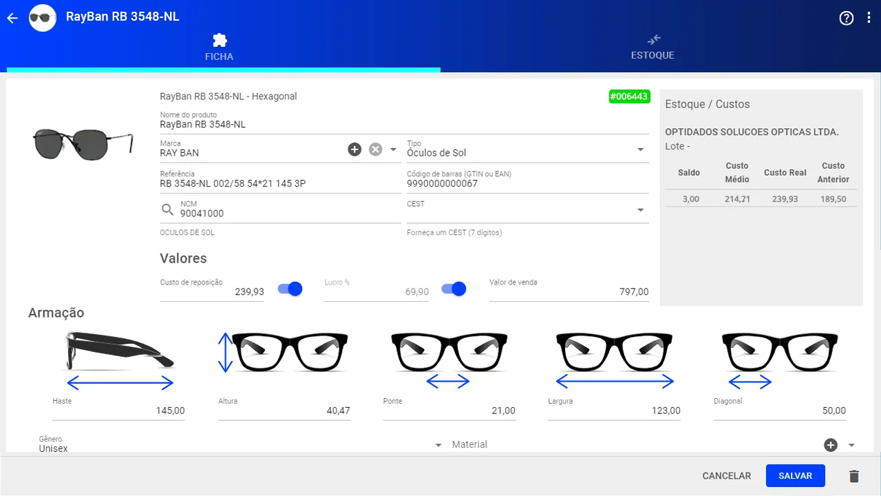 Cadastre produtos e variações rapidamente no B-15 Optidados