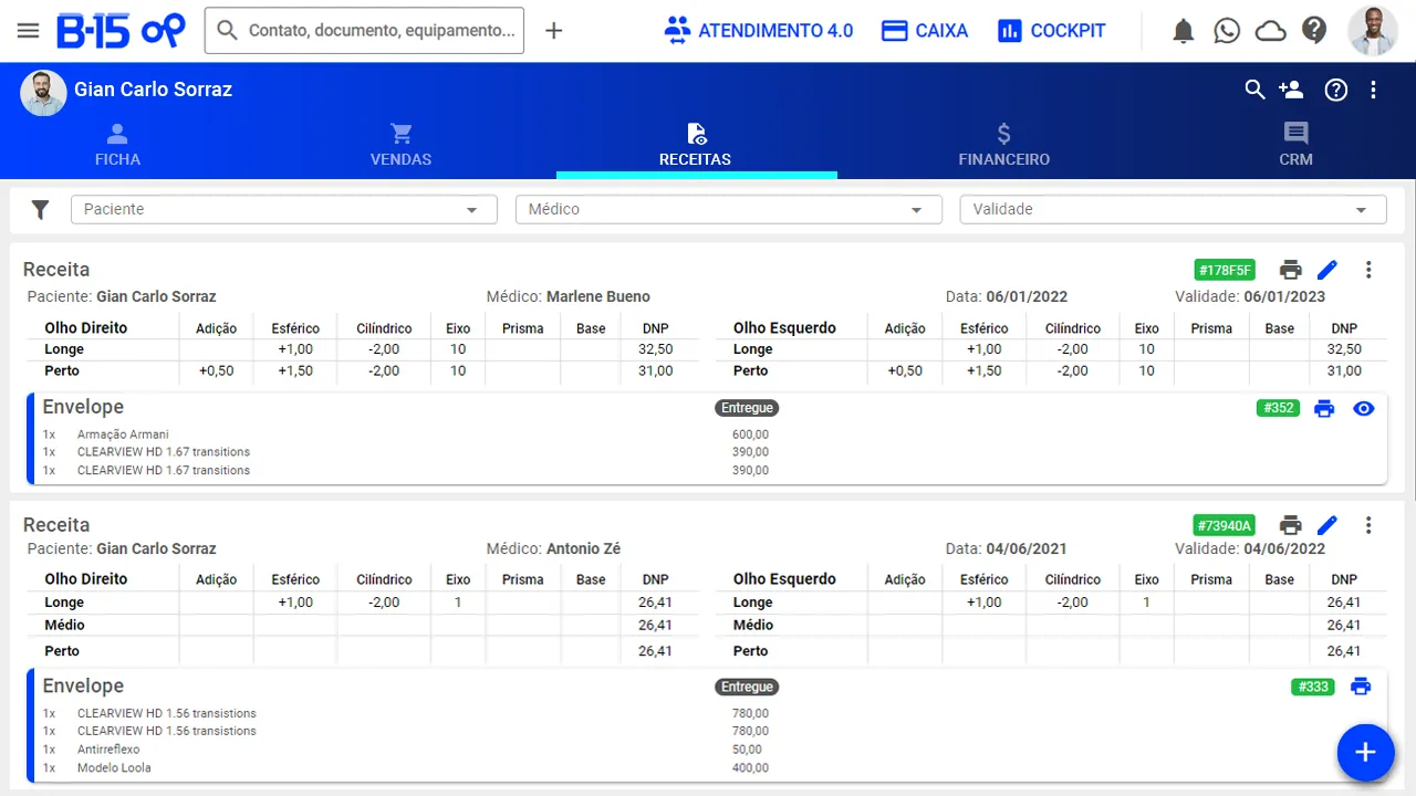 Crie, consulte e reutilize receitas em suas vendas